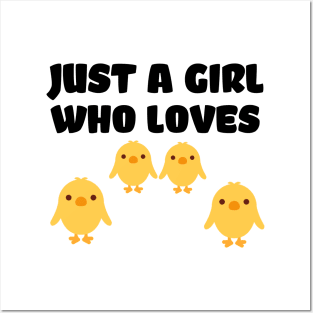 Just a girl who loves peckers text art Posters and Art